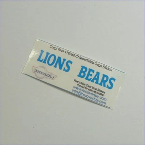 Corgi Toys 1123 Chipperfields Circus Animal Cage Trailer Lions Bears Stickers - Picture 1 of 3