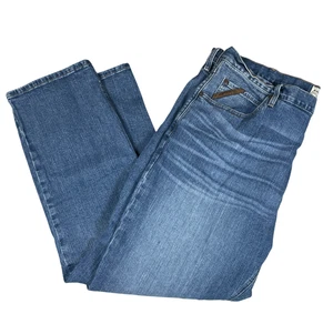 Jeans Ariat Legacy Hombres 42x32 M2 Corte Bota Relajado Brandon Azul Vaquero Western - Imagen 1 de 17