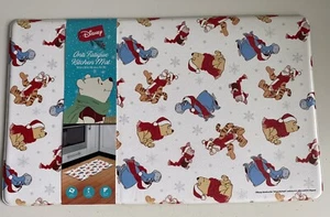 Disney Winnie The Pooh & Friends Anti Fatigue Kitchen Mat Rug 18”x30” Christmas - Picture 1 of 11