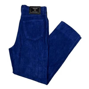 Versace Jeans Couture Blue Straight Leg Corduroy Trousers - Picture 1 of 6