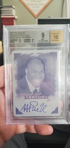 2016 Pop Century Live Autographs. 1/1 Cyan Printing Plate. BGS 9 On Card Auto