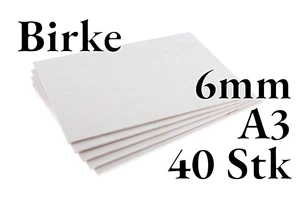 40x Birkensperrholz - 6mm - A3 - Platten - Onlywood