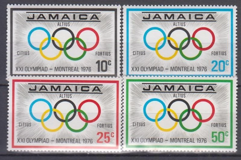 SELLOS DE JAMAICA 1976 OLÍMPICOS MONTREAL CANADÁ SC410-13 MNH Foto 1 de 1