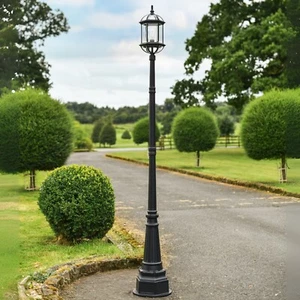 2.3M 'Calcot' Vintage Bird Cage Lamp Post and Lantern Garden Lighting Set - Picture 1 of 8