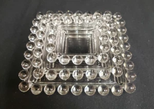 Vintage Imperial CANDLEWICK , 3 pc SQUARE ASHTRAYS 400/650, complete set - Picture 1 of 7