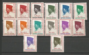 Rép Indonésie 1965 président Sukarno forces à djakerta CONEFO 14 timbres /T5385 - Imagen 1 de 1
