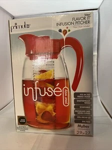 Primula Flavor It Pitcher  2.9 qt Cherry Red New Open Box - Picture 1 of 4