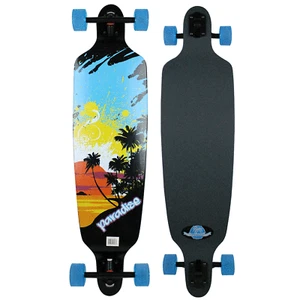 Paradise Longboard Complete 9.75" x 39.75" Sun Splash Double Drop Down Though - Picture 1 of 5