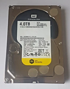 4 TB SATA Western Digital WD4000FYYZ-01UL1B1 7200rpm 64MB HDD 3.5 " Hard Drive - Picture 1 of 1
