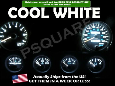 Gauge Cluster LED Dashboard Bulb Kit Cool White For Jeep 92 95 Wrangler YJ  - Image 1 of 4