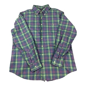 Vineyard Vines Slim Fit Tucker Shirt, Long Sleeve, Green Plaid, Men's Size XL - Picture 1 of 8