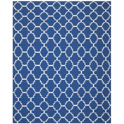 SAFAVIEH Dhurries DHU566A Handwoven Dark Blue Rug - Image 1 of 4