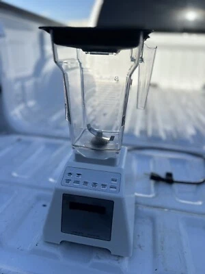 Licuadora total Blendtec blanca ES3 jarra frasco fugas para piezas o reparación Foto 1 de 4