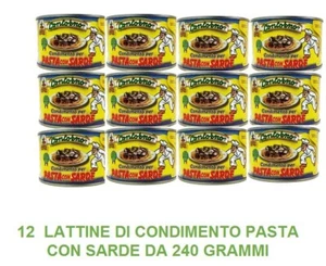 CONDIMENTO PRONTO PER PASTA CON SARDE ALLA SICILIANA CONTORNO lattine 12x 240g - Picture 1 of 6
