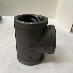 3” TEE,BLACK MALLEABLE IRON, - Picture 1 of 2