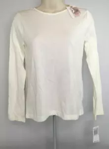 Jessica Simpson Shirt Girls Youth XL YXL Off White Long Sleeve - NWT MSRP $44 - Picture 1 of 14