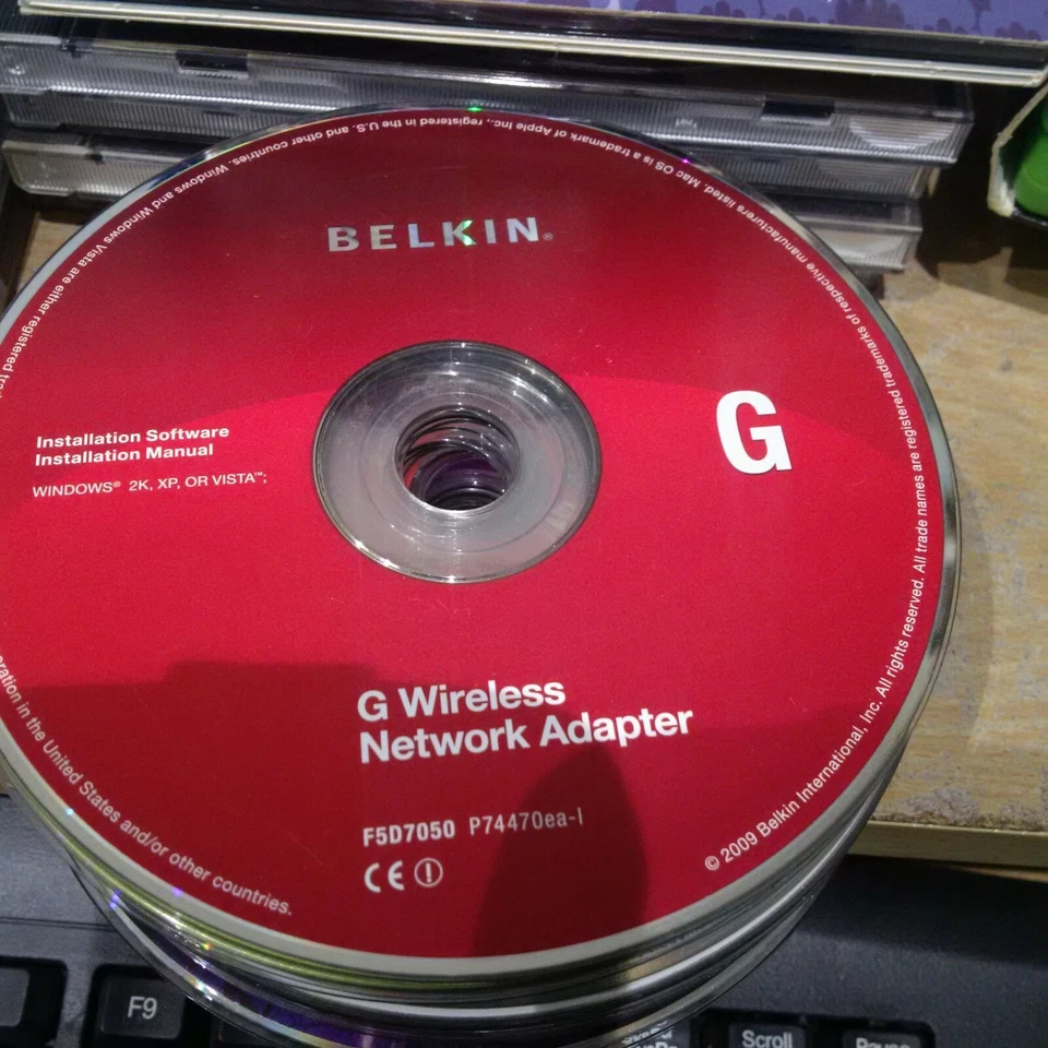 BELKIN - G WIRELESS NETWORK ADAPTER - Software CD-Rom 2009 - P74470ea-I - Image 1 of 1