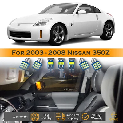 Kit de equipamiento interior de 7 luces LED ultra blancas para Nissan 350Z 2003-2008 Foto 1 de 4