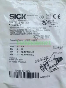 Sensore interruttore fotoelettrico 1PZ nuovo SICK GRTE18-N1142 1066547 - Foto 1 di 1