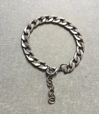 8” Men Pewter Figaro Chain Bracelet - Image 1 of 4