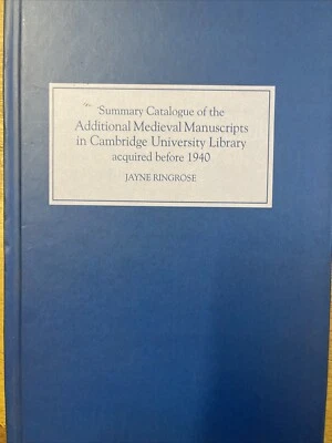 Summary Catalogue of the Additional Medieval Manuscripts in Cambridge University - Image 1 of 2