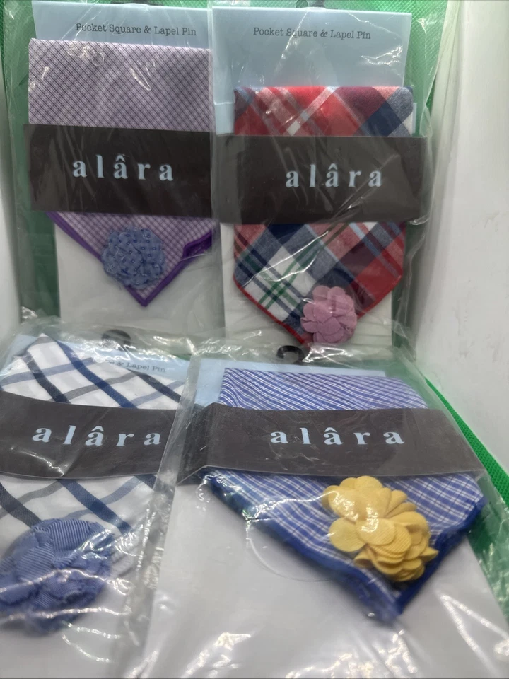 LOTE de 4 solapas cuadradas de bolsillo y solapas para hombre Nordstrom Rack Alara precio de venta sugerido por el fabricante 59,88 A USD Foto 1 de 4