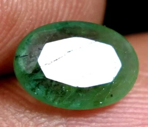 100% Natural Green Zambian Emerald Untreated Loose Gemstone 1.40 Ct Certified - Picture 1 of 4
