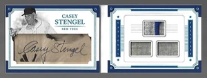 Casey Stengel 2017 Panini National Treasures Cut Signature Material Booklets 3/3 - Picture 1 of 5