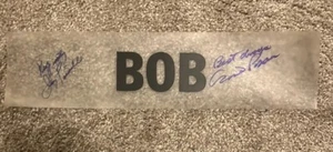UNIQUE SIGNED GAME SHOW NAME PLACARD JIMMY PIERSALL MILT PAPPAS - Picture 1 of 3