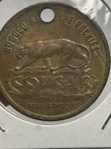 Vintage Puma Anhänger Glücksbringer Münze robust wie die Rockies Hufeisen - Bild 1 von 4