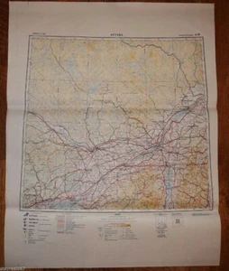 AUTHENTIC Soviet Russian Topographic Map OTTAWA, CANADA/USA 1:1M Ed.1949 #F1 - Picture 1 of 12