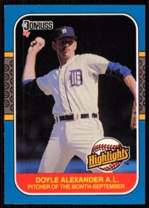 1987 Donruss Highlights Doyle Alexander Detroit Tigers #52 - Picture 1 of 2