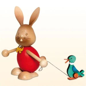 Kuhnert Stupsi Hase mit Ente 52241 Osternhase Erzgebirge Fachhandel neu 2022 - Bild 1 von 3