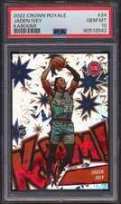 2022 PANINI CROWN ROYALE JADEN IVEY KABOOM ROOKIE #24 PSA 10!