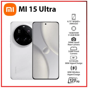 Xiaomi 15 Ultra 5G 16GB+512GB WHITE Dual SIM Unlocked Android Cell Phone - Picture 1 of 7