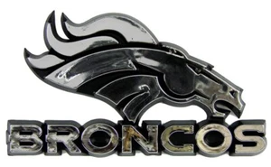 "Calcomanía de plástico emblema emblema de los Denver Broncos Team ProMark 3D de la NFL 3-5/8"" x 2" - Imagen 1 de 1