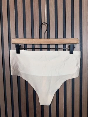 New Victoria's Secret Panties XL Ivory Body High Rise Soothing Shimmer Thong - Image 1 of 4