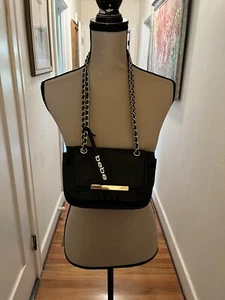 bebe Flap Crossbody Bag Black EUC - Picture 1 of 17