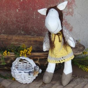 Design Stoffpferd im Tilda-Stil 34 cm Kuschelpferd Künstler Dekopferd Handarbeit - Bild 1 von 1