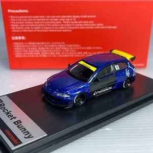 1/64 One Model Honda EG6 Rockey Bunny Blue / Yellow - Picture 1 of 1