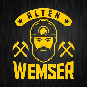 Vecchio Wemser Wämser Area Della Ruhr Proverbi Giallo Divertente Vinile Adesivo - Foto 1 di 1