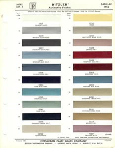 1962 CADILLAC SIXTY-TWO DEVILLE FLEETWOOD ELDORADO FL PAINT CHIPS (PPG DITZLER) - Bild 1 von 1