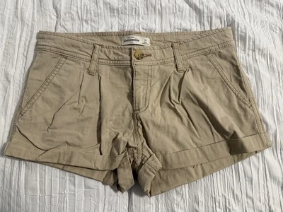 Abercrombie & Fitch Khaki Chino Short Shorts  Girls Size 14 - Image 1 of 3