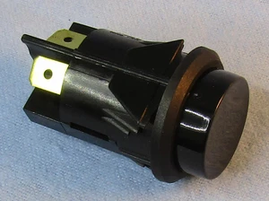 Philmore 30-759 SPST OFF-(ON) Momentary Round Black Push Button Switch 16A@125V - Bild 1 von 1