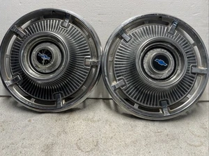 Pair (2) Vintage 1965 Chevrolet  14" Wheel Covers Hubcaps - Picture 1 of 8