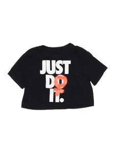 Nike Girls Black Short Sleeve T-Shirt X-Small kids - Picture 1 of 2