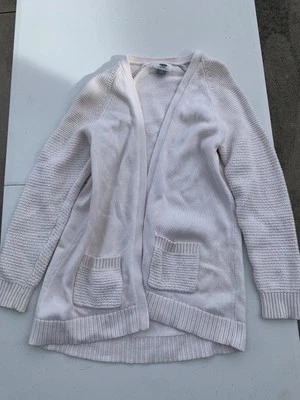Old  Navy Girls Off White Carnigan L/G 10-12 - Image 1 of 4