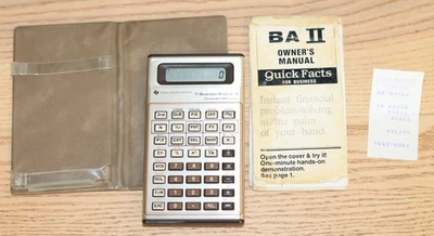Texas Instruments TI BA-II Business | Vintage 1980s | WORKS - Image 1 of 4