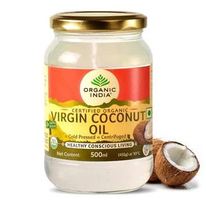 Organic India Virgin Coconut Oil 500ml, Certified Organic - Picture 1 of 8