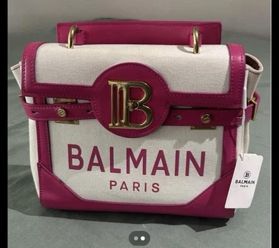 Bolso de mano Balmain de cuero negro Foto 1 de 4